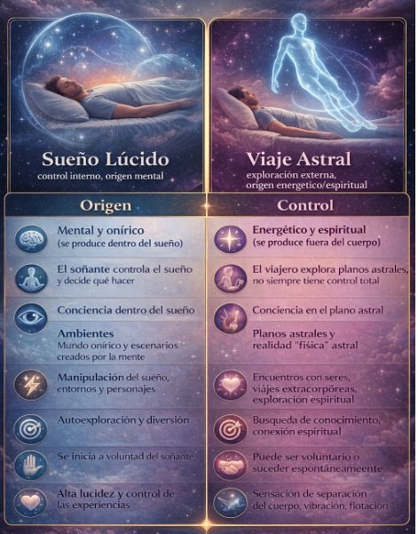 sueño lucido vs viaje astral