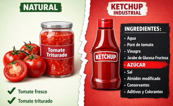 tomate natural vs ketchup